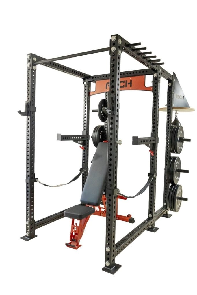 6 post power rack with plates and bench for sale commercial quality home gym